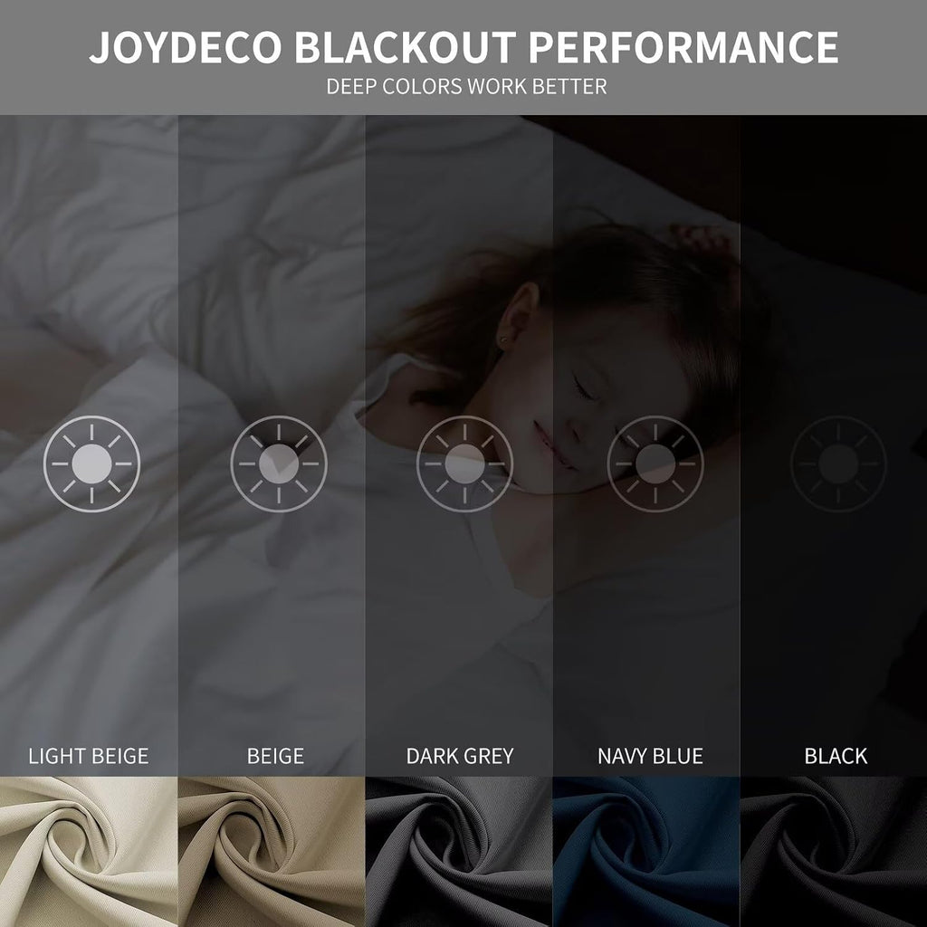 Joydeco Blackout Curtains 120 inches Long 2 Panels Set, Thermal Insulated Long Curtains & Drapes 2 Burg, Room Darkening Grommet Drapes for…