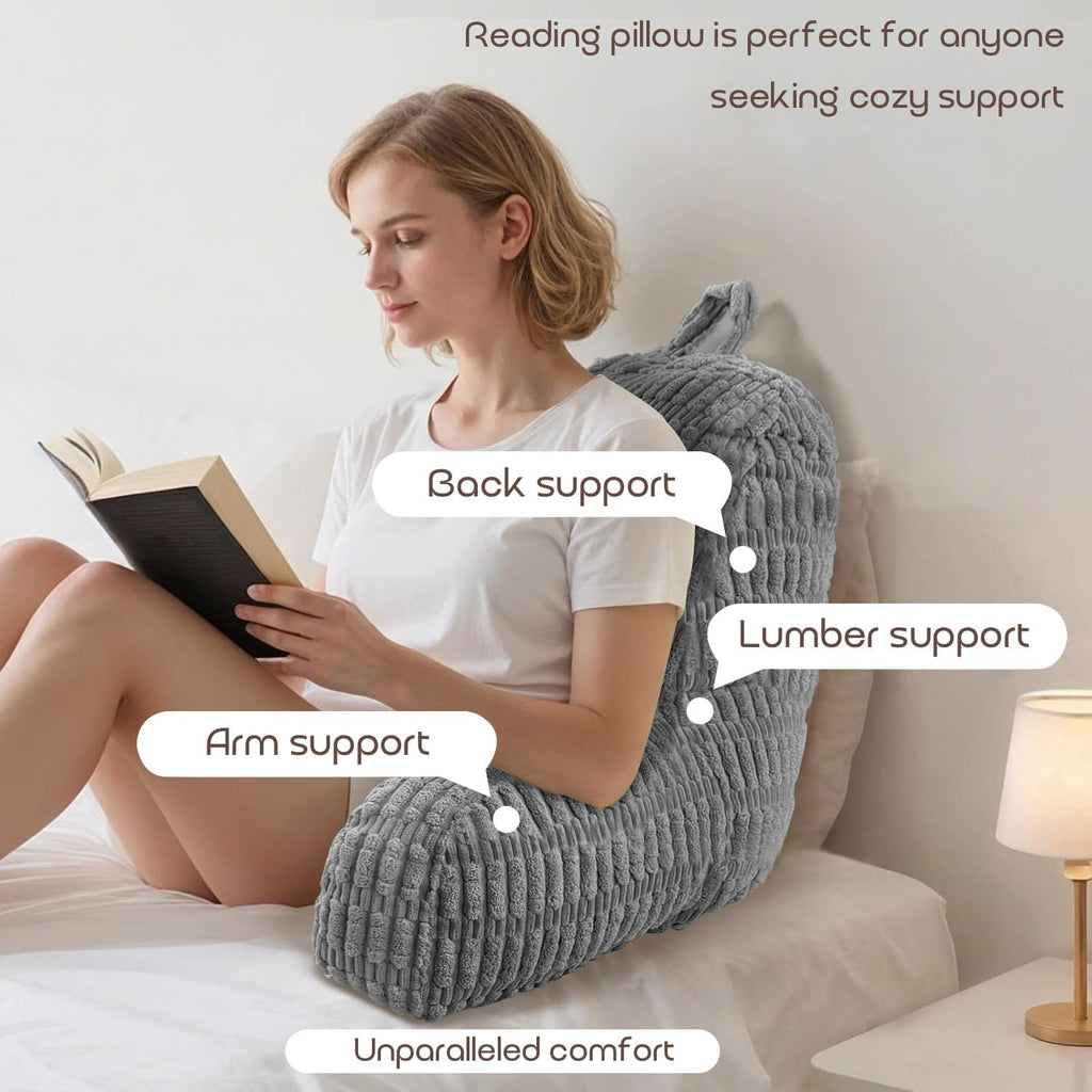 MIJIMO Reading Pillows for Sitting in Bed Adult, Back Rest Pillow for Sitting Up in Bed and Couch, Back Support Chair Pillow Support…