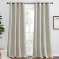 Nicetown Natural Room Darkening Curtains 90" Long for Boho Farmhouse Home Decoration, Window Treatment Total Privacy Drape Panels for Bedro…