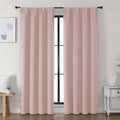 Simplebrand Ava Blush Blackout Curtains for Bedroom, 78 Inch Length, 2 Panels Set, Privacy Thermal Insulated Rod Pocket Window Curtains for…