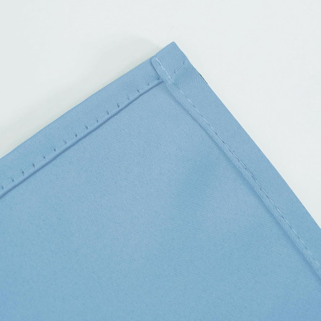 Lemomo Blackout Curtains 40 x 63 inch/Sky Blue Curtains Set of 2 Panels/Thermal Insulated Room Darkening Bedroom Curtains 63 inch Blue