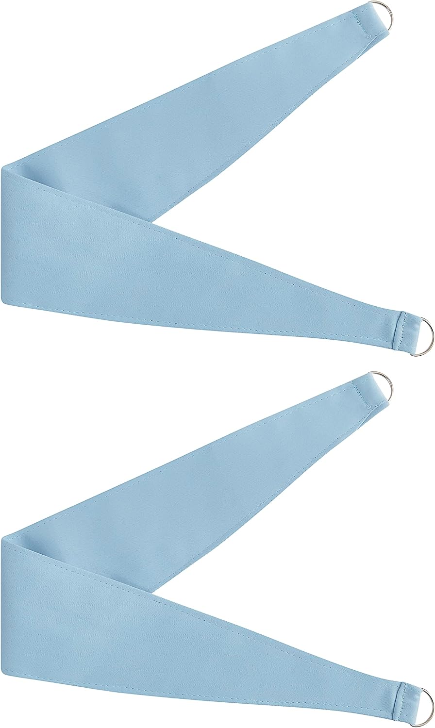 Bujasso Sky Blue 80% Blackout Curtains with Sheer Overlay Mix and Match Double Layer Thermal Insulated Window Panels 63 inch for Living Roo…