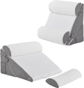 Bedluxe Adjustable 4pcs Bed Wedge Pillow Set, Memory Foam Wedge Pillows Post Surgery for Back, Neck, Leg, Pillow Wedge for Sleeping, Sitti…