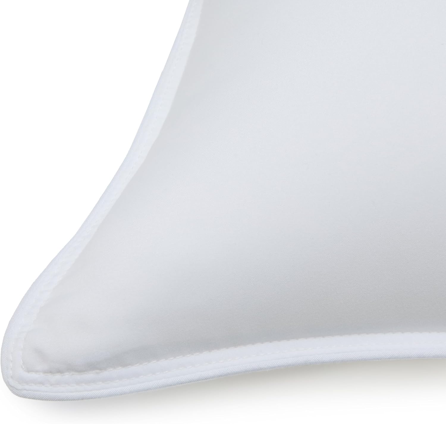 Amazon Basics Down-Alternative Pillows for Stomach and Back Sleepers, Soft Density, Machine Washable, 20 x 36 inches, White, 2-Pack