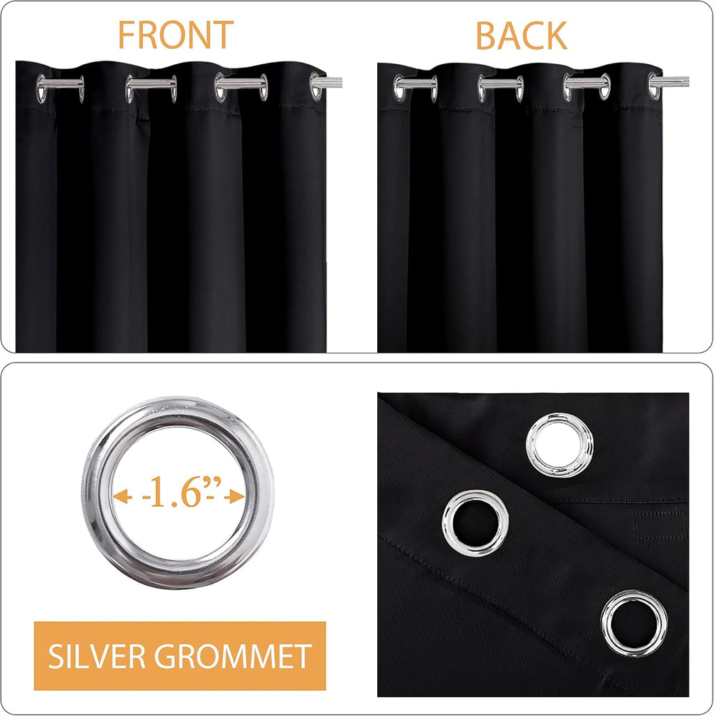 Rybhome RYB HOME 3-in-1 Soundproof - Blackout - Energy Saving Room Divider Curtains, Extra Wide Window Curtains for Bedroom Living Room Lof…