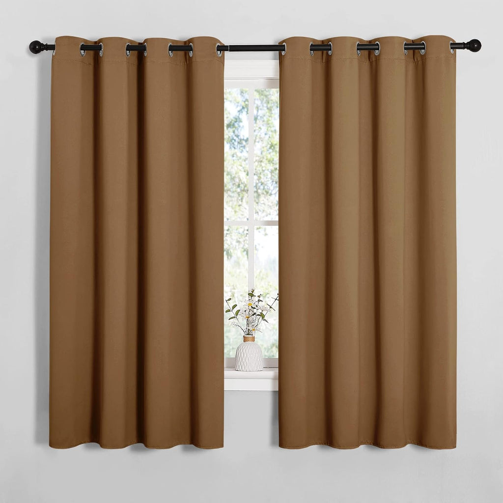 NICETOWN Sleek Blackout Curtains 68 inches Length for Windows, Noise Reducing and Block Draft Panels for Door Doorway Laundry Office…