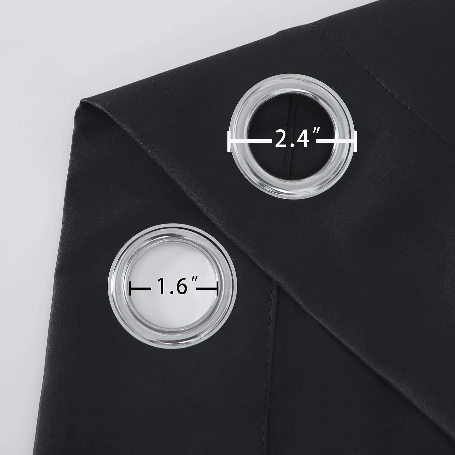 Lemomo Blackout Curtains 66 x 95 inch/Black Curtains Set of 2 Panels/Thermal Insulated Room Darkening Bedroom Curtains 95 inch Black