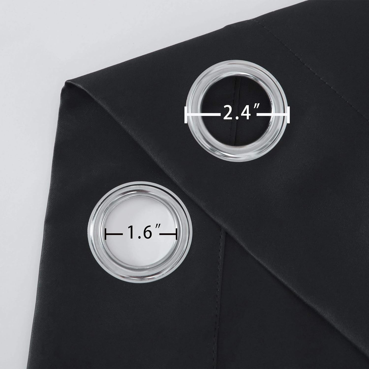 Lemomo Blackout Curtains 66 x 84 inch/Black Curtains Set of 2 Panels/Thermal Insulated Room Darkening Bedroom Curtains 84 inch Black