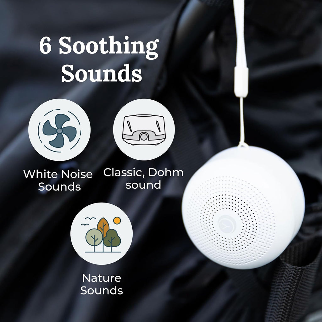 Yogasleep Travel Mini Portable White Noise Sound Machine, 6 Soothing Sounds, Volume Control, Dimmable Night Light, Sleep relaxation for…