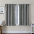 Gwine Blackout Curtains for Bedroom 45 Inch Length, Thermal Insulated Room Darkening Short Curtains, Rod Pocket Drapes for Bathroom…