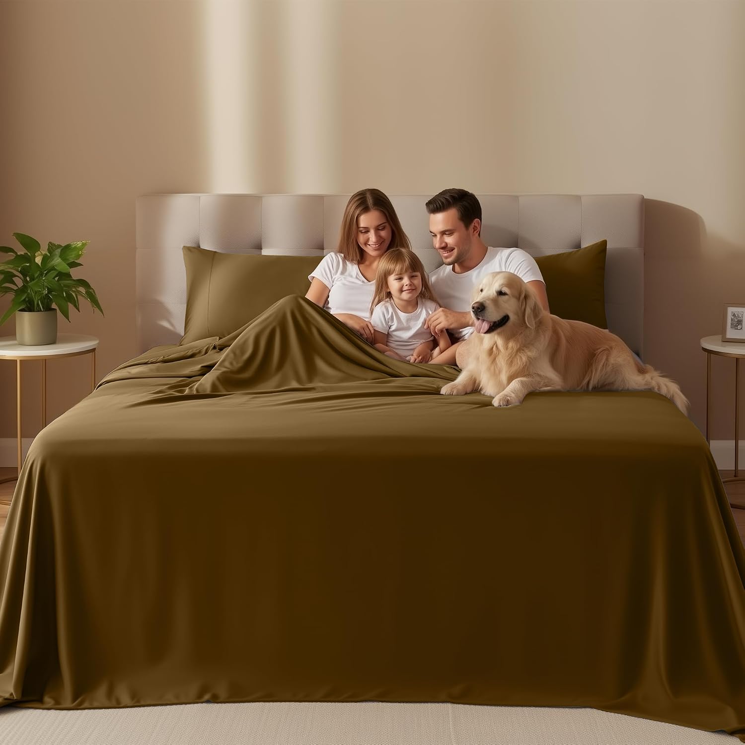 Utopiabedding Utopia Bedding King Size Sheet Set – 4 Piece Bed Sheets, Soft and Breathable Microfiber, Includes 1 Fitted Sheet, 1 Flat Shee…