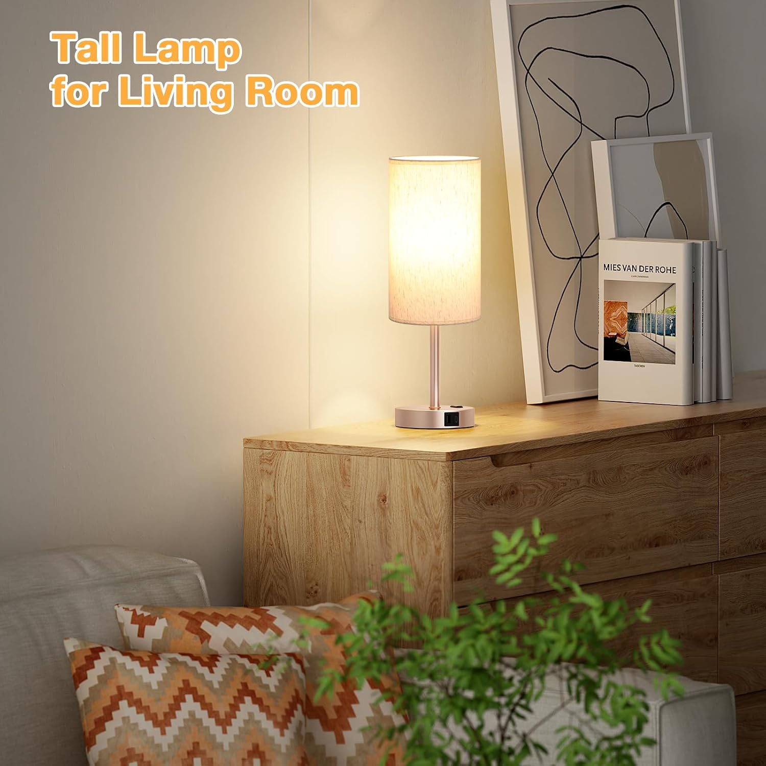 Dicoool Touch Bedside Table Lamp with USB - 3 Way Dimmable Lamp for Bedroom Nightstand, Desk Lamp with Charging Station for Dorm, Office…