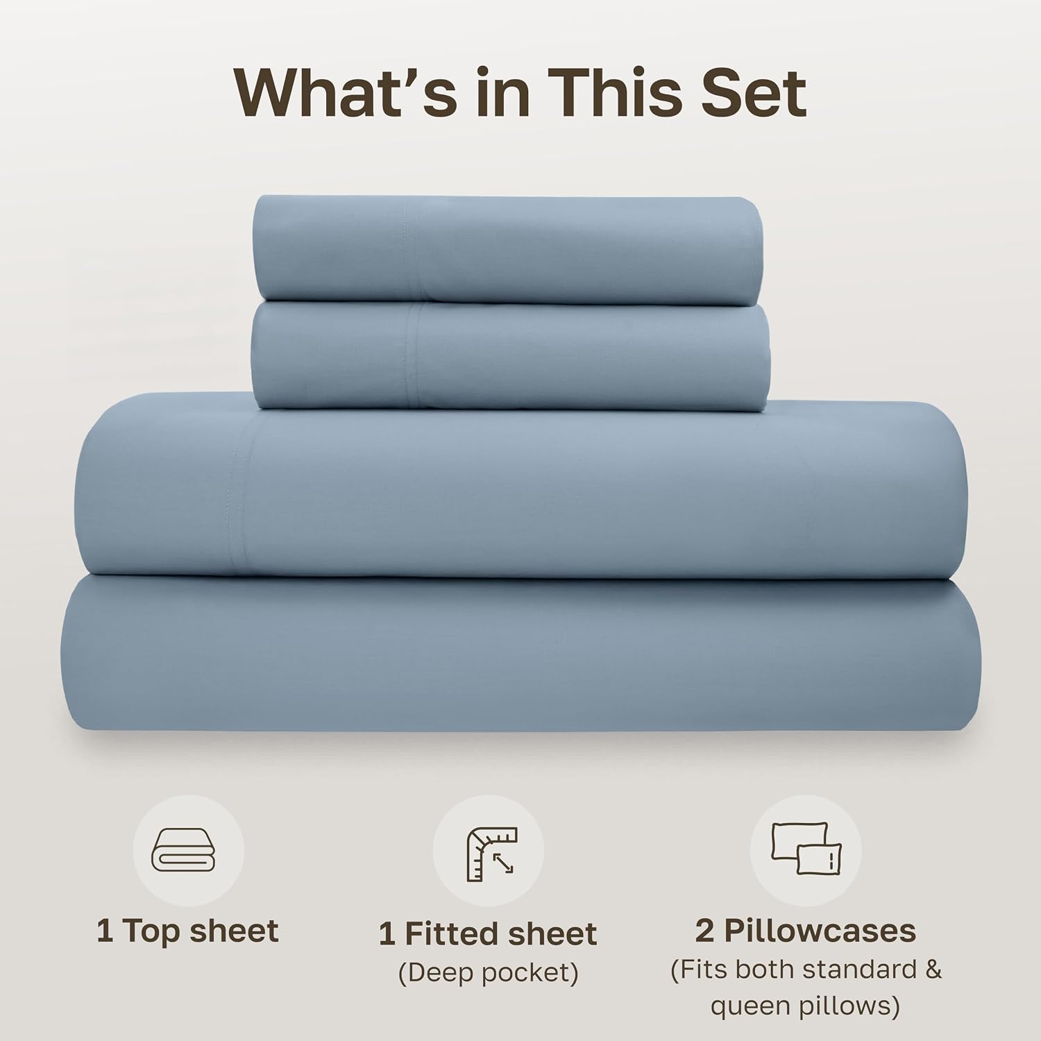 CaliforniaDesignDen California Design Den Soft 100% Organic Sheets Full Size Bed Set with Deep Pockets - Crisp Percale Sheets, Breathable a…