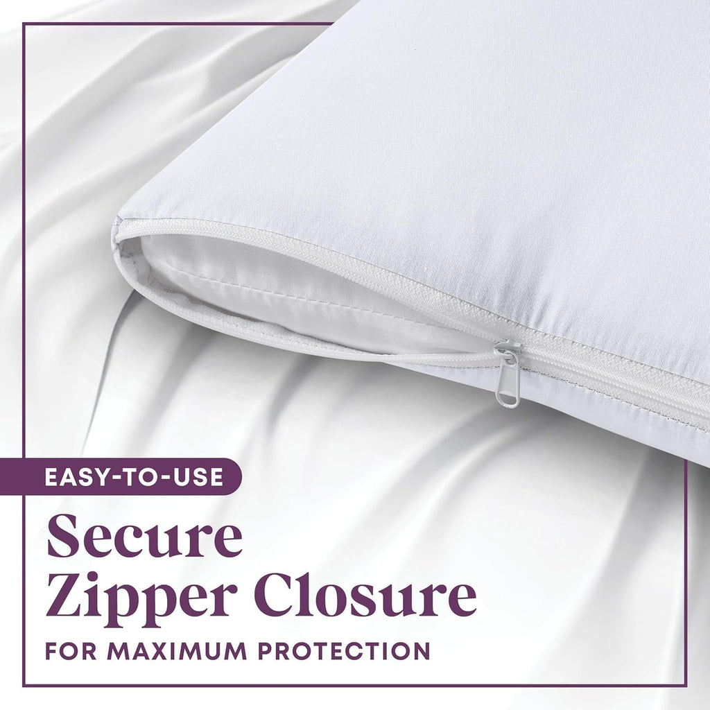 CirclesHome Pillow Protectors Single Pack Toddler Zippered - 100% Cotton Breathable Pillowcases - Protects Pillows from Dirt, Dust and…