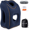 Sunany Travel Pillow, Upgraded Plane Pillow for Long Flights, Inflatable Neck Pillow Used for Airplanes, Cars, Buses, Trains, Office Napping…