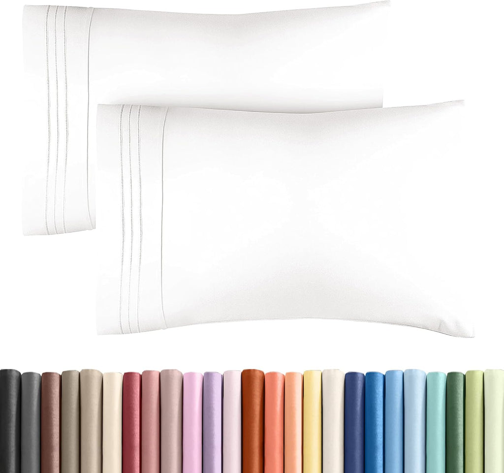 Standard Pillow Cases Set of 2 - Soft Hotel Quality Pillowcase Covers - Comfy & Wrinkle Free - Stain & Fade Resistant - Machine Washable…