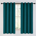 Nicetown Faux Silk Teal Curtains & Drapes for Bedroom, Grommet Top Thermal Insulated Room Darkening Energy Saving Privacy Drapes for Nurser…