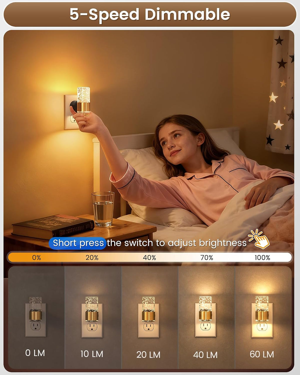 Niorsun Night Light Plug into Wall, Dimmable Nights Lights with 3 CCT & 5 Brightness Levels, Acrylic Plug in Night Light, Auto Dusk to…