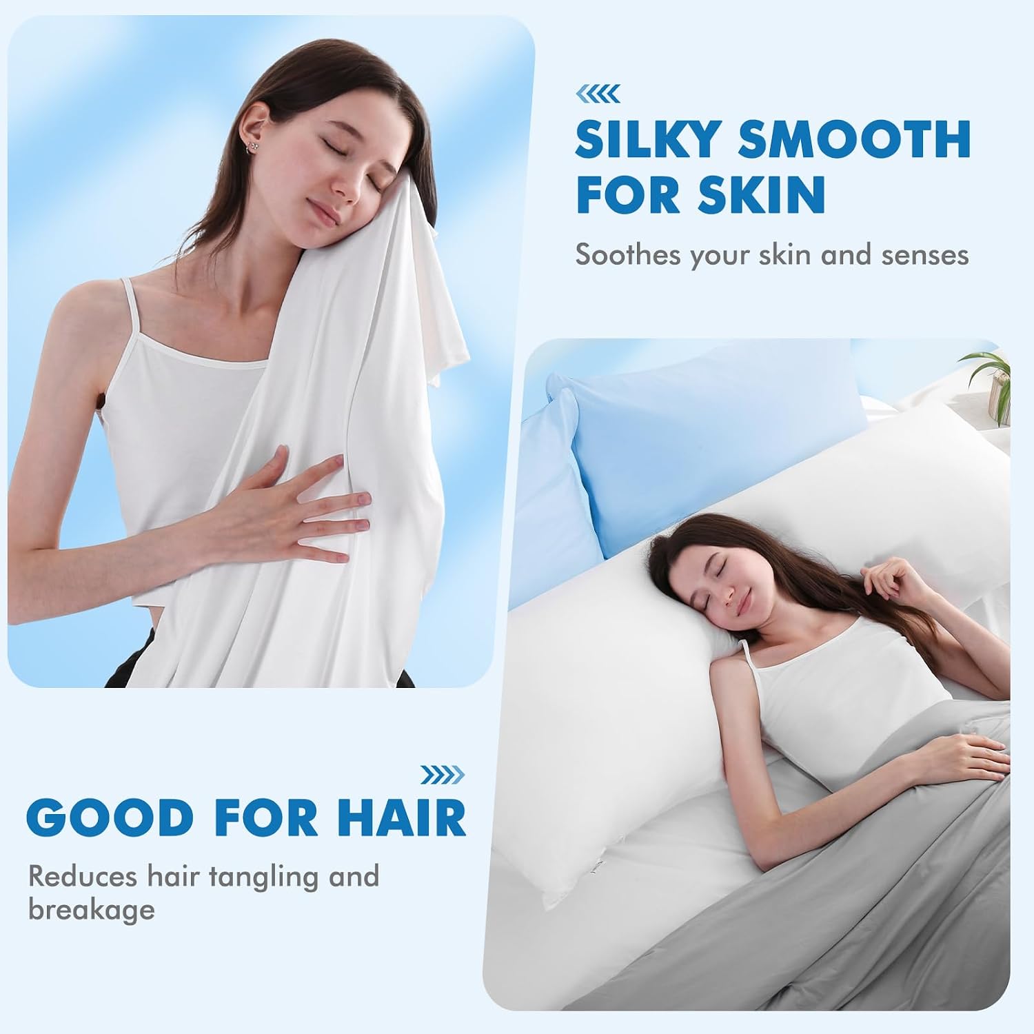 Avolare Cooling Body Pillow Cases 1 Pack, Arc-Chill 3.0 Cooling Body Pillow Cover for Hot Sleepers with Zipper(Q-Max>0.5), Soft Silky 20" x…