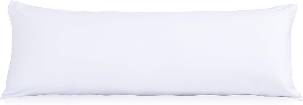 Evolive Ultra Soft Microfiber Body Pillow Cover/Pillowcases 21"x54" with Hidden Zipper Closure (21"x54" Body Pillow Cover, White)