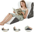 Bdeus 4PCS Bed Wedge Pillow Post Surgery, Orthopedic Sleeping Wedge Pillow Set for Back, Neck and Leg, Acid Reflux, GERD, Memory Foam Supp…