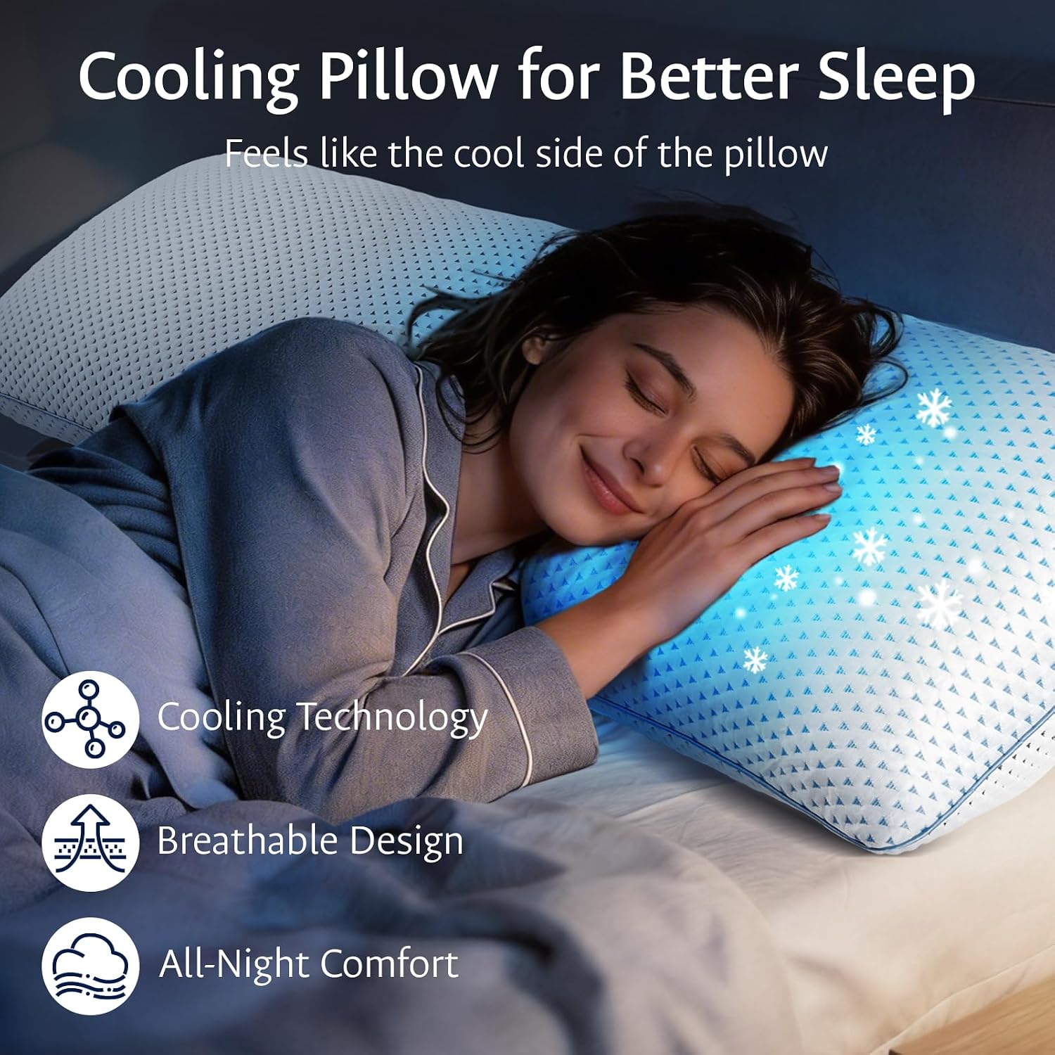Fulocean Cooling Pillows King Size Set of 2 for Sleeping, Adjustable Shredded Gel Memory Foam Cool Pillows 2 Pack for Side, Back, Hot Sleep…