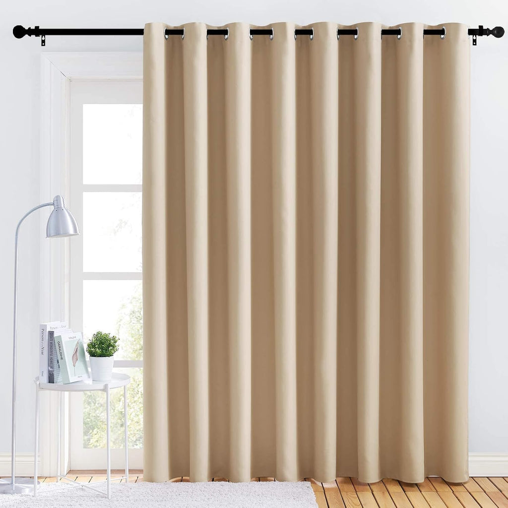 NICETOWN Thick Blackout Curtain and Drape - (120 x 84, Biscotti Beige, 1 Panel) Thermal Insulated Grommet Top Window Drapery for Bedroom…