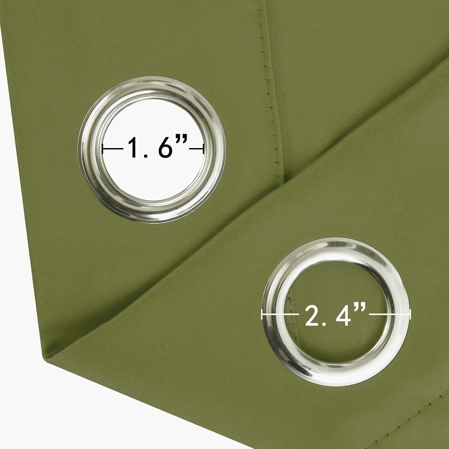 Lemomo Blackout Curtains 66 x 72 Inch Long Olive Green Curtains Set of 2 Panels Room Darkening Curtains for Bedroom and Living Room 72 Inch…
