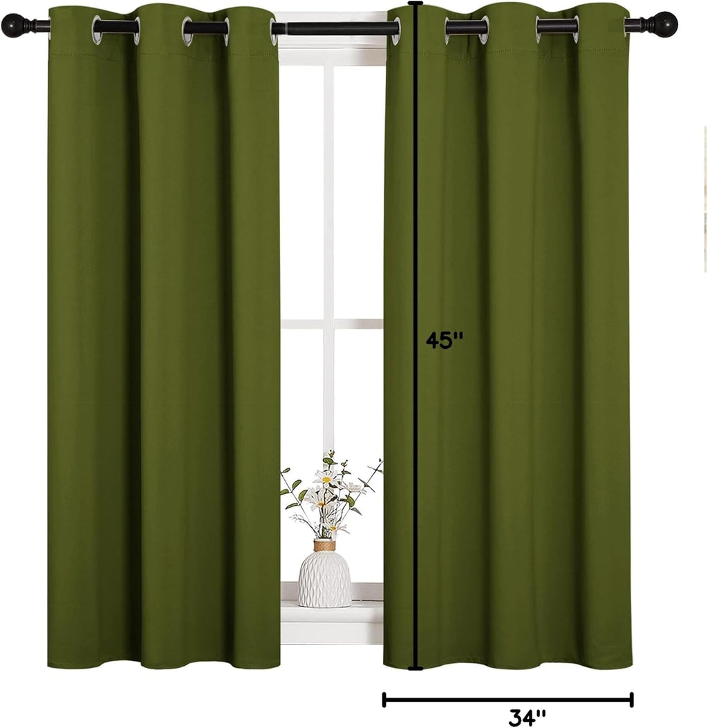 NICETOWN Christmas Bedroom Curtain Panels Blackout Draperies, Holiday Christmas Decor Thermal Insulated Solid Grommet Blackout…