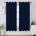 Cucraf Navy Blue Blackout Curtains 54 inch Length 2 Panels Set, Room Darkening Drapes for Living Room Bedroom, Thermal Insulated Light Bloc…