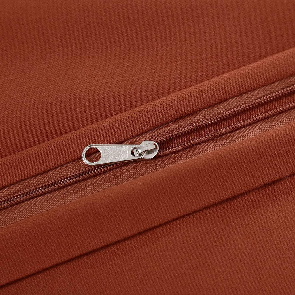 PiccoCasa Body Pillow Cover, 110 GSM Brushed Microfiber, Zipper Closure, Rust Color, 20"x54" Long cotton