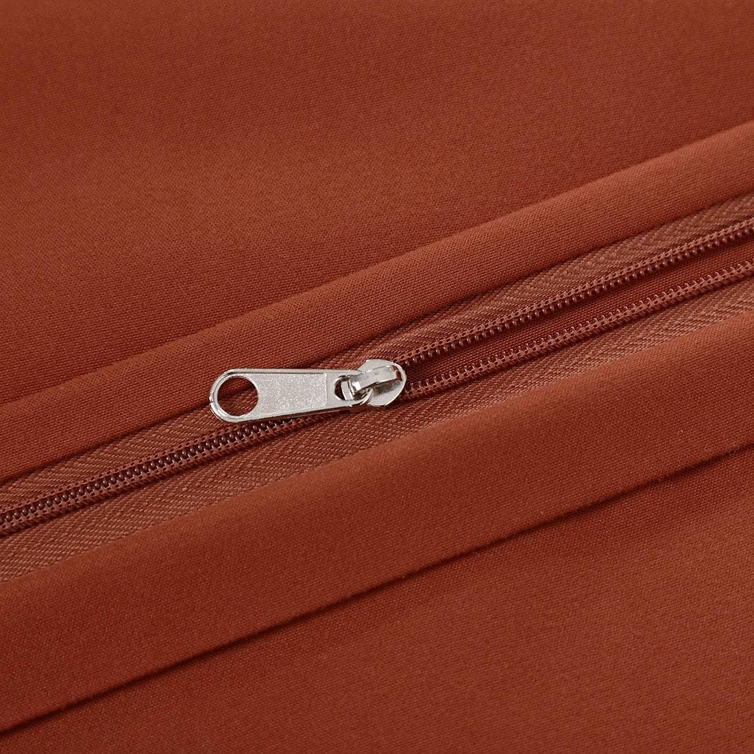 PiccoCasa Body Pillow Cover, 110 GSM Brushed Microfiber, Zipper Closure, Rust Color, 20"x54" Long cotton
