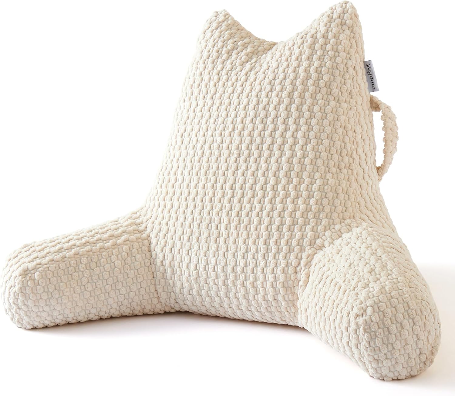 Yagamo Yaagmo Large Reading Pillow for Bed Sitting Up, Corduroy Backrest Pillow with Shredded Memory Foam Filling, Back Support Cush…