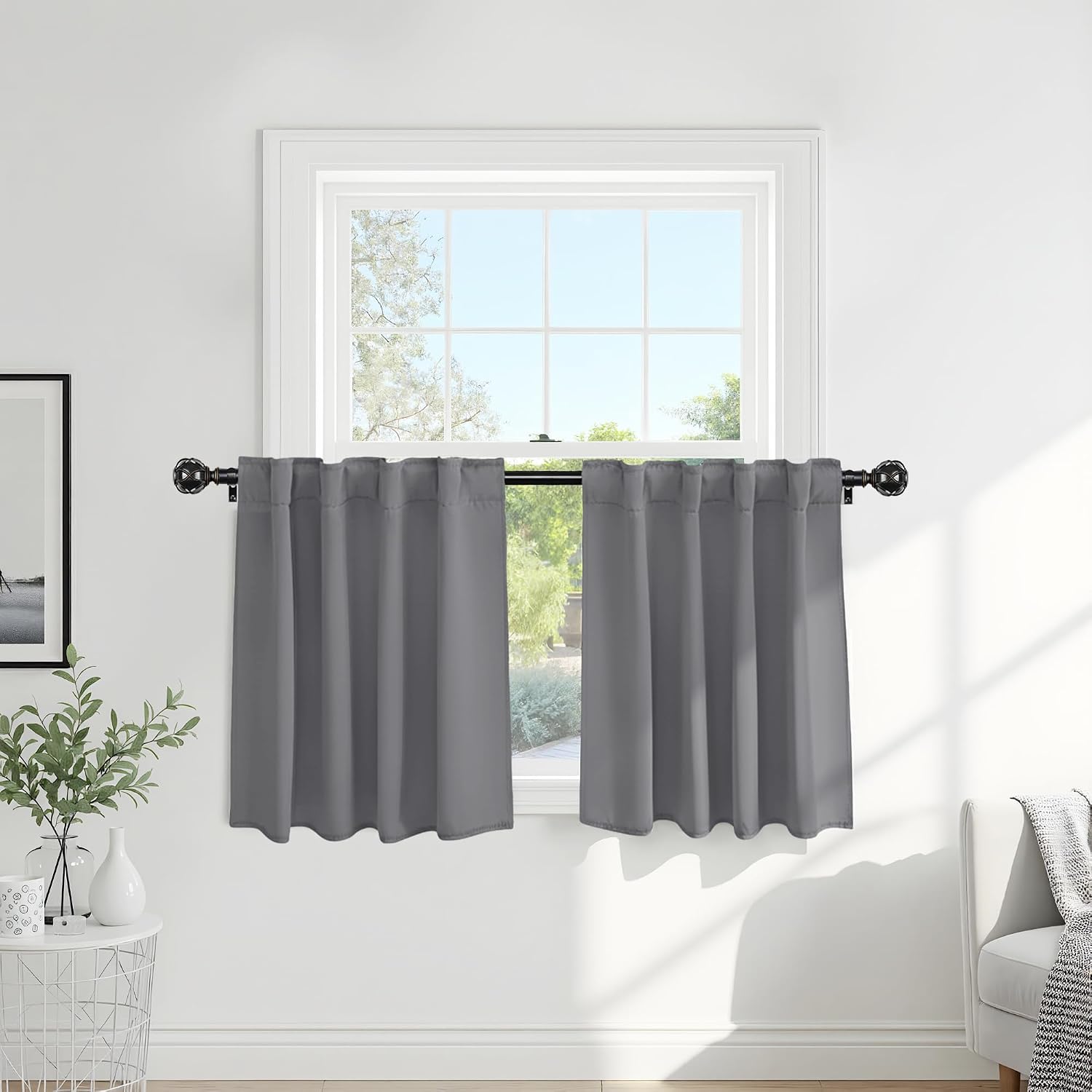 Ponydance PONY DANCE Half Window Curtains - Sunlight Block Privacy Curtains Thermal Insulated Drapes for Kitchen Cafe Kids Nursery Bedroom…