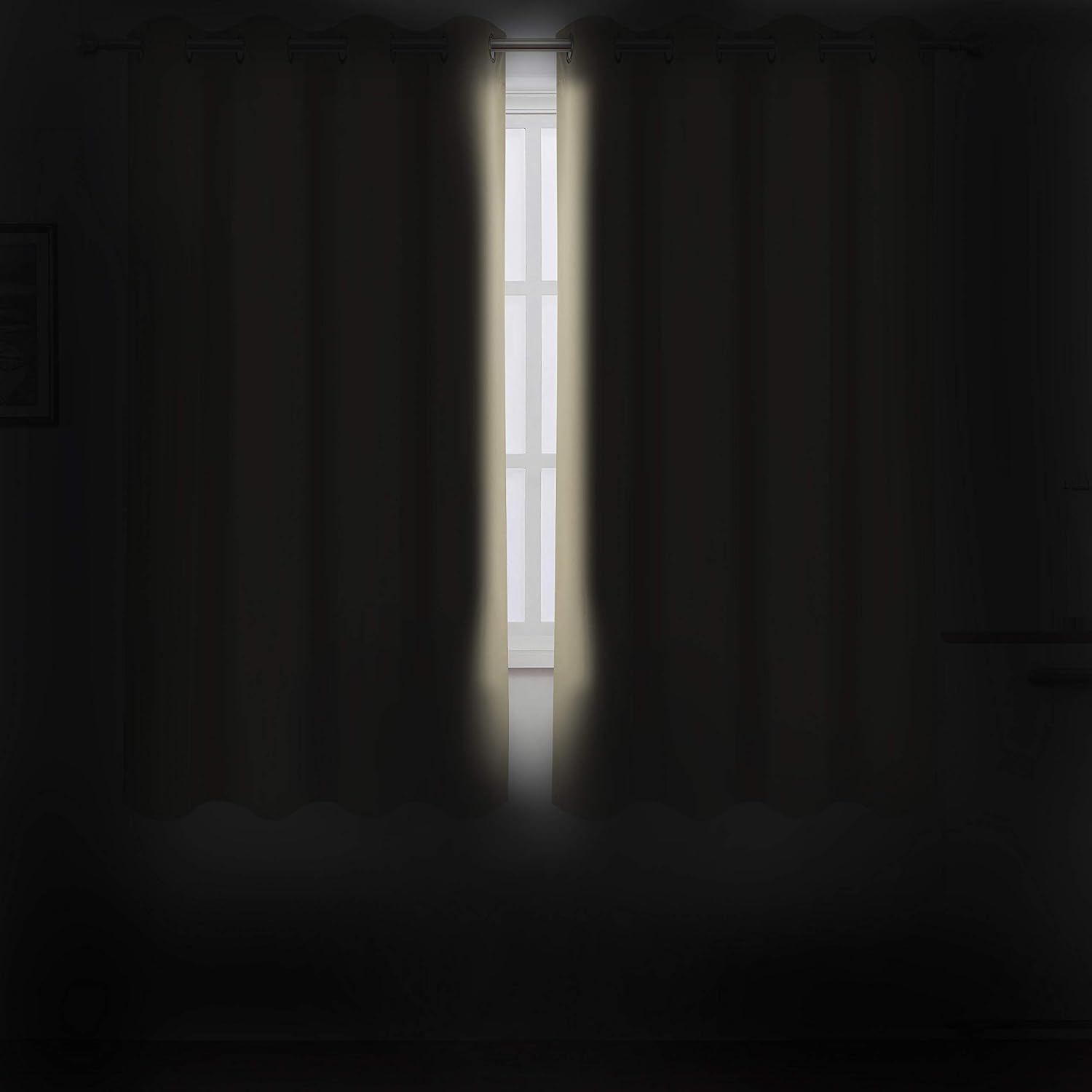 Lemomo Beige Blackout Curtains 66 x 63 Inch Length/Set of 2 Curtain Panels/Thermal Insulated Room Darkening Blackout Curtains for Bedroom 6…