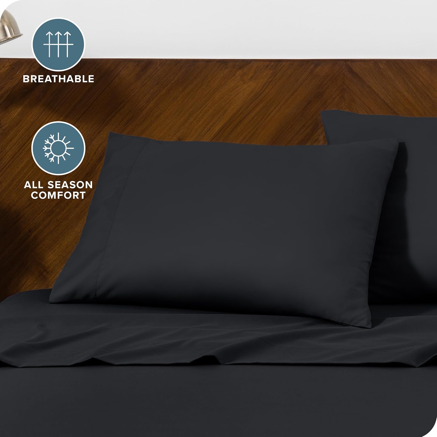 BareHome Bare Home Microfiber Pillow Cases - King Size 20x40 - Cooling Pillowcases - Double Brushed - easy maintenance - Envelope Closure…