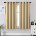 Cucraf Beige Blackout Curtains 45 inch Length 2 Panels Set, Room Darkening Drapes for Living Room Bedroom, Thermal Insulated Light Blocking…