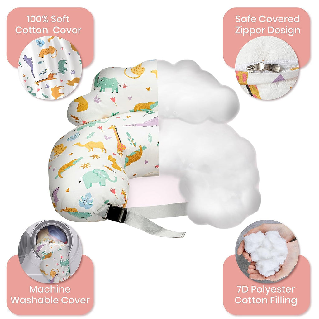 PILLANI Nursing Pillow for Breastfeeding, Breast Feeding Pillow with Security Fence for Enhanced Comfort, Baby Registry Search, Removable…