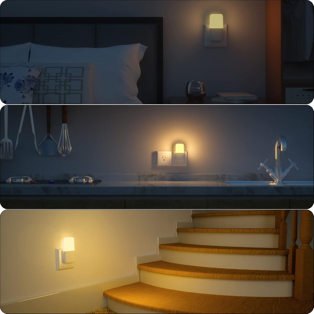 MAZ-TEK Plug in Night Light, Warm White LED Nightlights with Smart Dusk to Dawn Sensor for Kids, Nursery, Ideal for Bedroom…