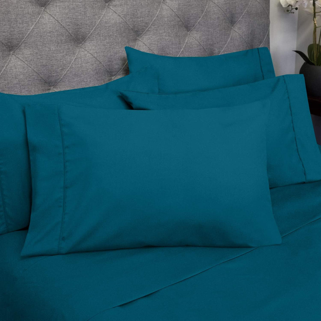 Cal King Size Bed Sheets - 6 Piece 1500 Supreme Collection Fine Brushed Microfiber Deep Pocket California King Sheet Set Bedding - 2…