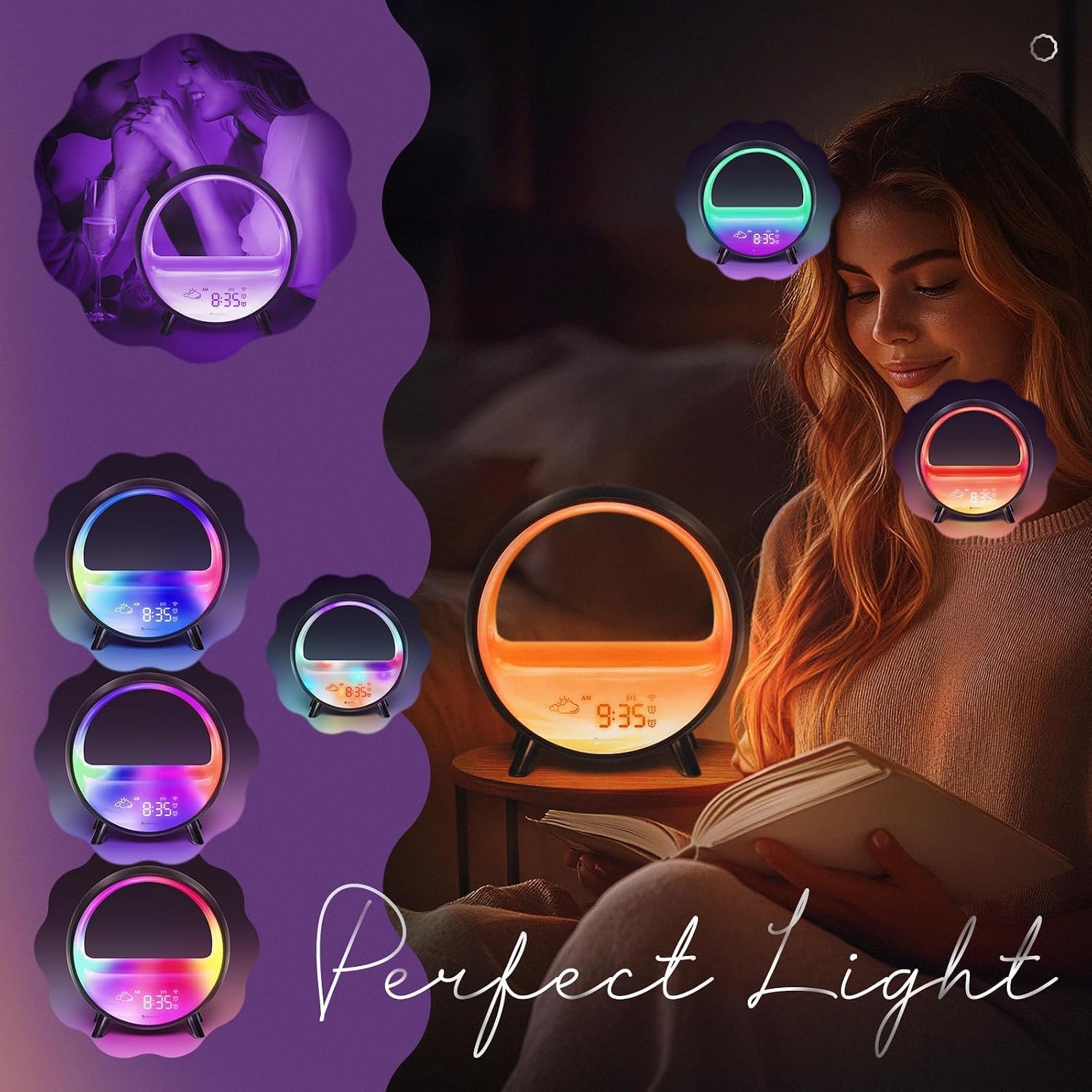 Dekala Arches Sunrise Alarm Clock Sunset White Noise Sound Machine Sleep Timer Loud Alarm Clock for Heavy Sleepers Natural Sound Wake-Up…