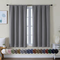 Simplebrand Ava Light Grey Short Blackout Curtains for Bedroom 54 Inches Long 2 Panels Set, Solid Thermal Insulated, Energy Saving Window T…