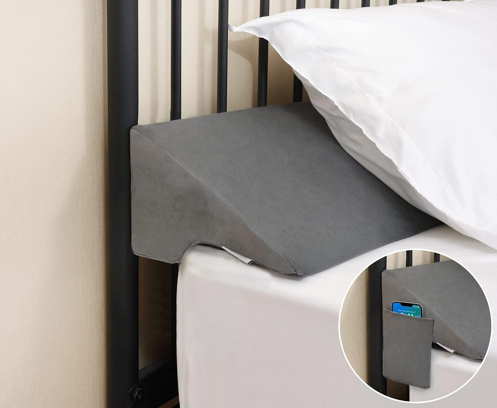 Vekkia King Bed Wedge Pillow for Headboard Gap Filler(0-5"), High-Density Foam, Prevents Pillows & Items from Falling, Ergonomic…