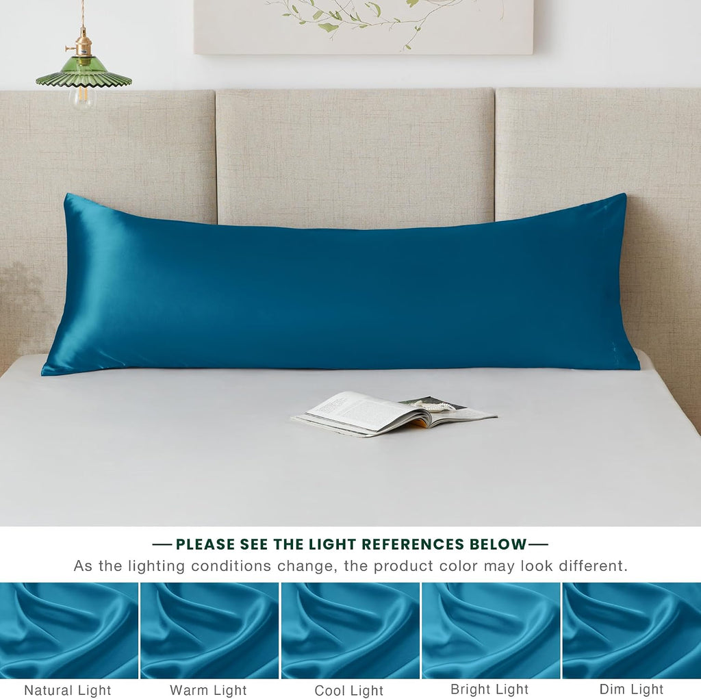 Lovescabin Love's cabin Satin Body Pillowcase 20x54, Cooling Pillow Cover for Hair and Skin, Silky Smooth with Envelope Closure, Similar to…