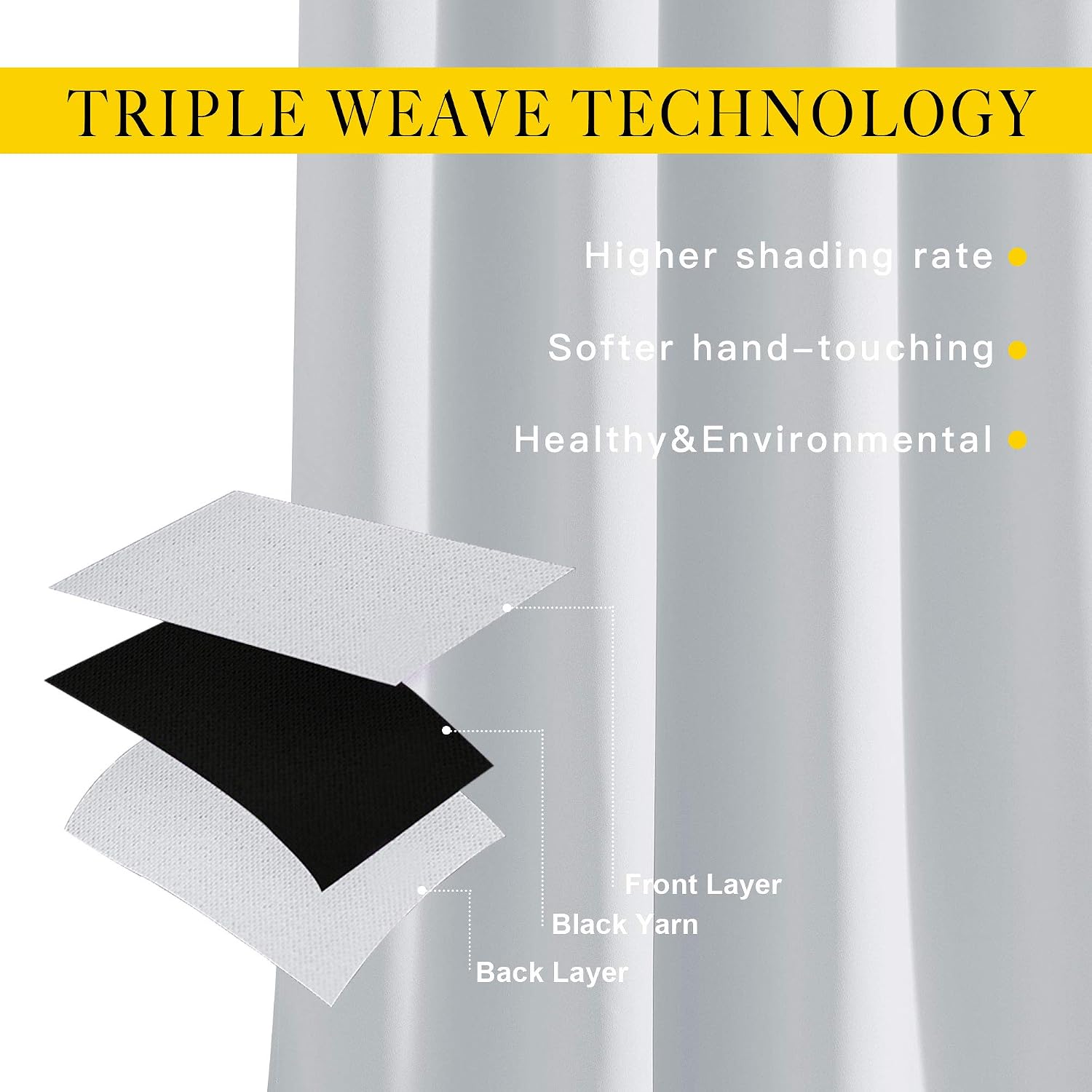 Nicetown Room Darkening Curtains for Living Room - easy maintenance Solid Thermal Insulated Grommet Curtains/Drapes for Bedroom (2…