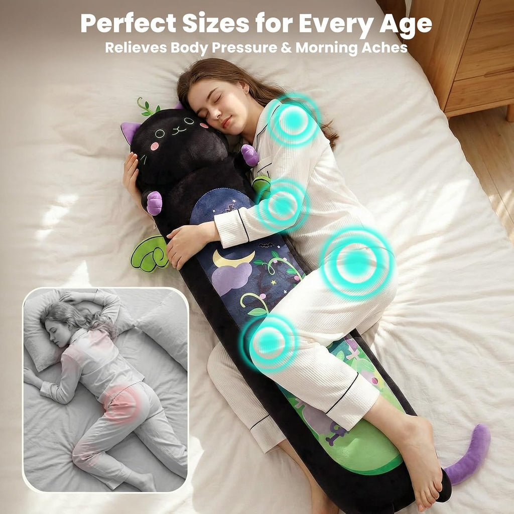 Mewaii Long Cat Plush 5 Sizes, 120% Extra Filling Giant Plushness Kids Body Pillow, Kawaii Cute Black Cat Stuffed Animals Plushies, Big…