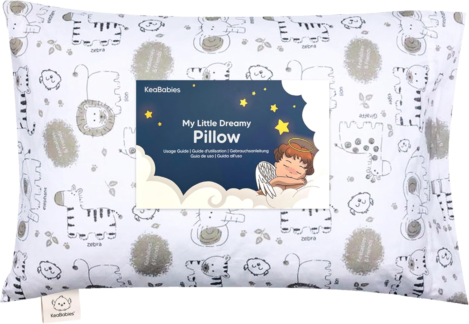 Toddler Pillow with Pillowcase - 13x18 My Little Dreamy Kids Travel Bed Pillows for Sleeping, Organic Cotton Small Pillowcase, Soft &…