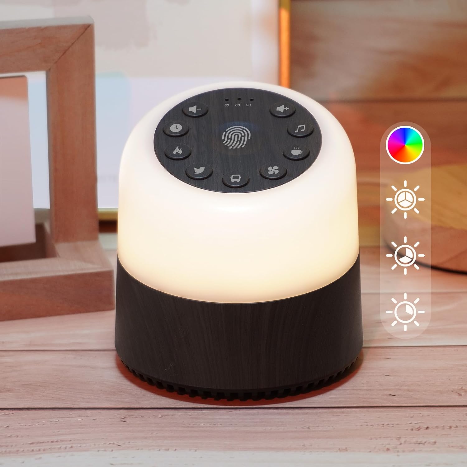 White Noise Machine with 32 Soothing Sounds, 9 Colors Night Lights, Auto-Off Timer, Adjustable Volume, Sleep Sound Machine for Babys…