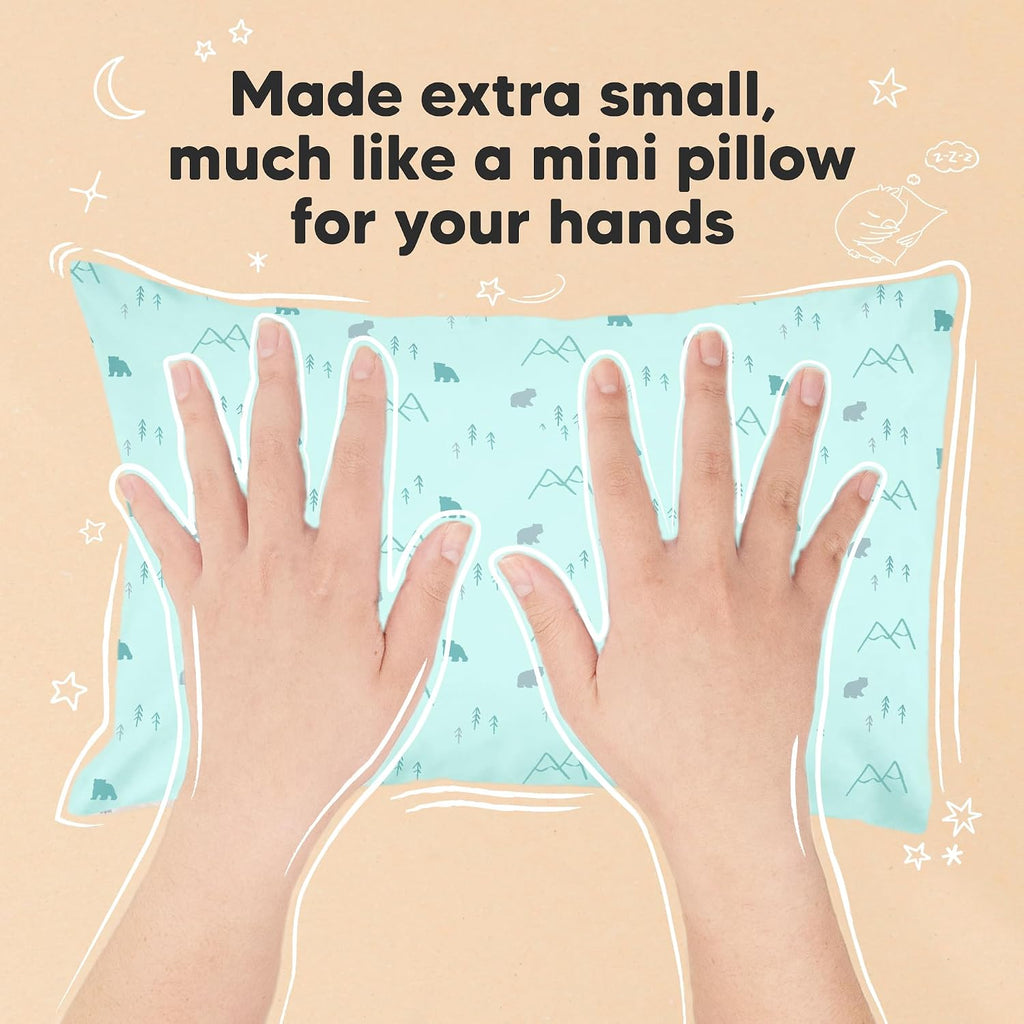 Mini Toddler Pillow with Pillowcase - 9x13 My Little Dreamy Travel Kids Pillow for Sleeping, Toddler Bed, Small, Tiny, Organic Cotton…
