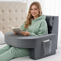 RSN RSN Reading Pillow Set for Bed Sitting, 3 Piece Gaming Pillow-Ergonomic Back/Neck Support with Arms & Pockets, Bed Desk for Adul…
